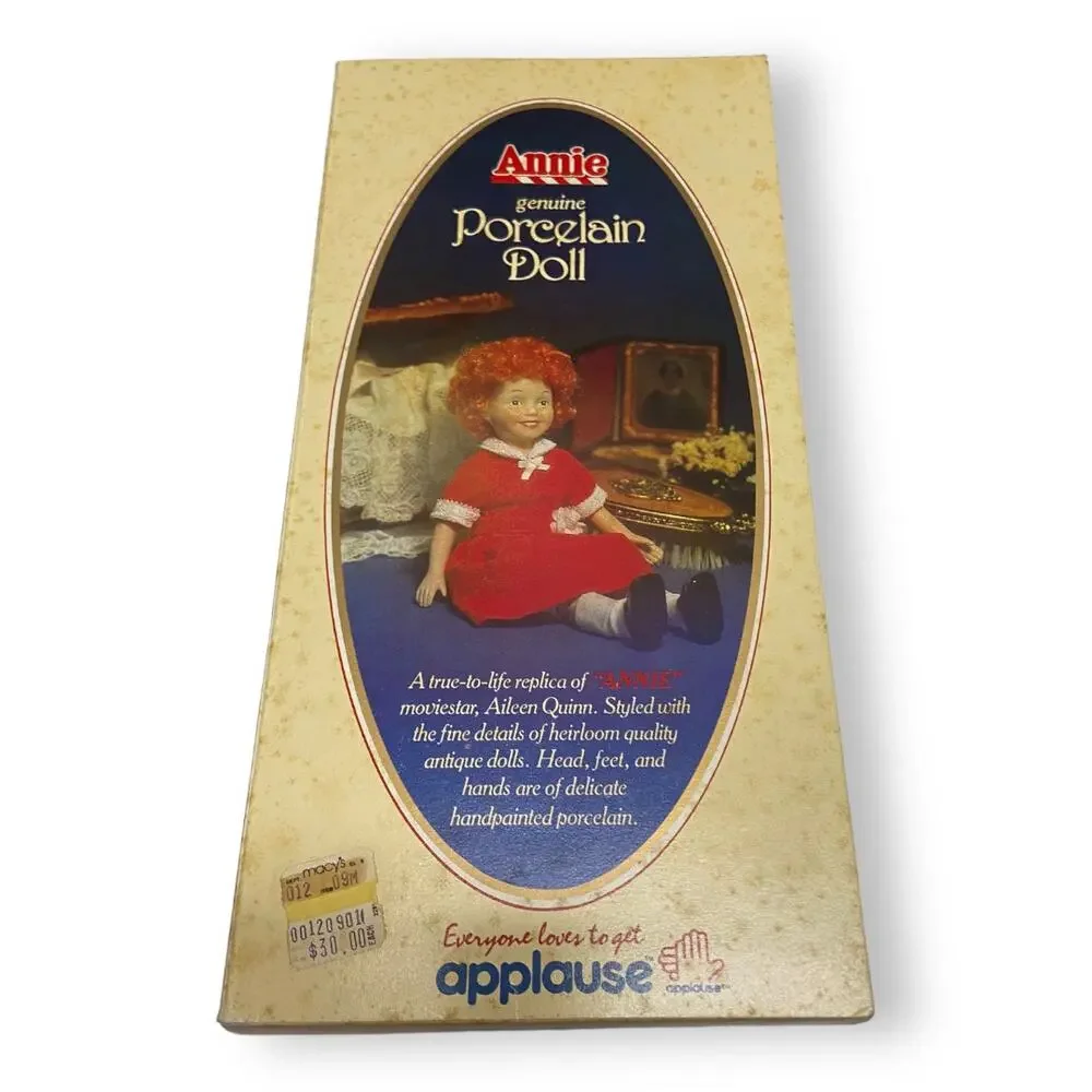 Annie Porcelain Doll of Aileen Quinn Vintage Applause‎ Knickerbocker 1982